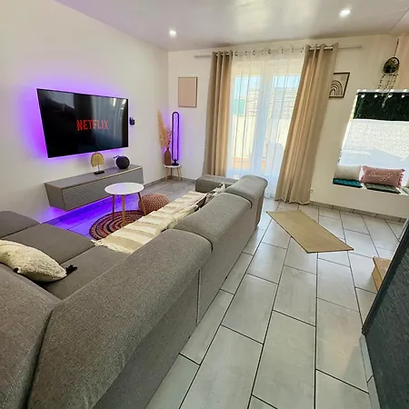 Maison 6pers,3 Chambres, Clim,terrasse, Jardin, Park تارْب