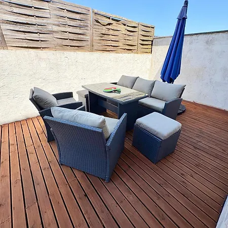 Maison 6pers,3 Chambres, Clim,terrasse, Jardin, Park تارْب